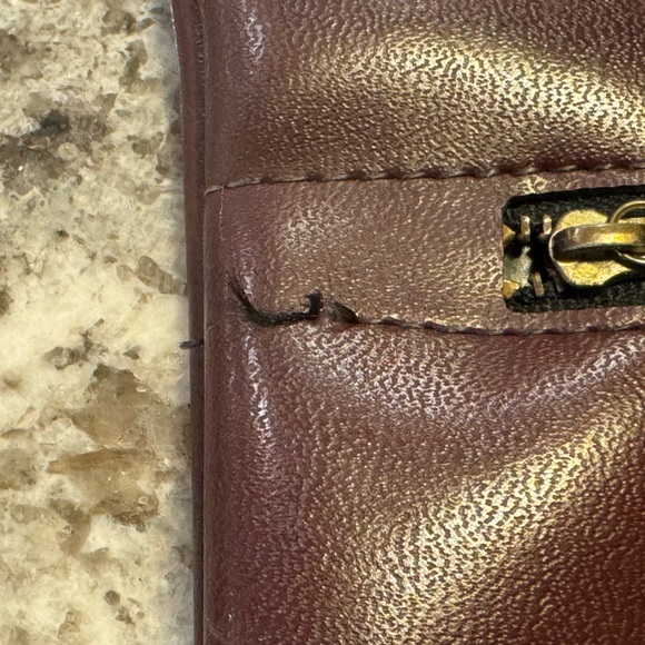 Vintage Hazel High End Business Brown Zip File Case Briefcase - Picture 4 of 10